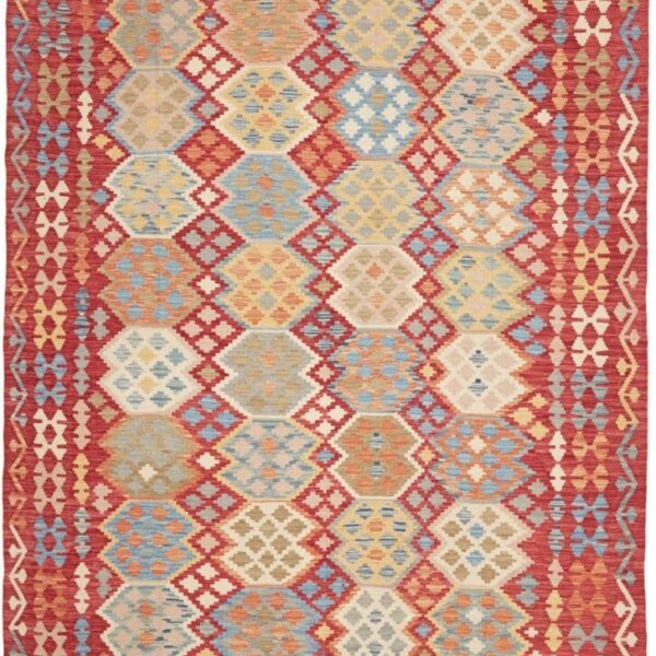 Orientteppich Kelim 207 x 294 cm Schurwolle handgewebt rustikal