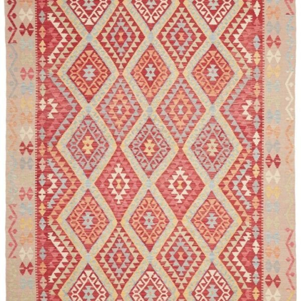 Orientteppich Kelim 207 x 297 cm Schurwolle handgewebt rustikal