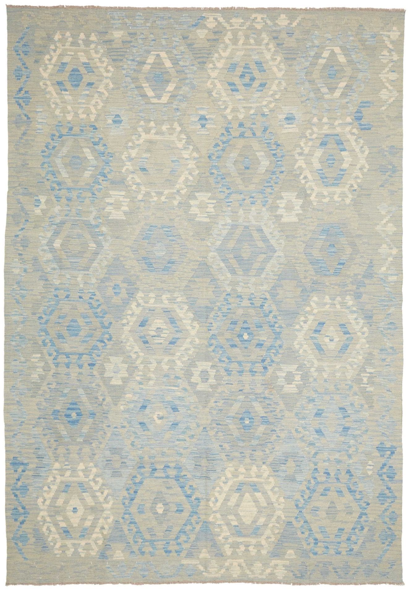 Orientteppich Kelim 207 x 301 cm Schurwolle handgewebt rustikal