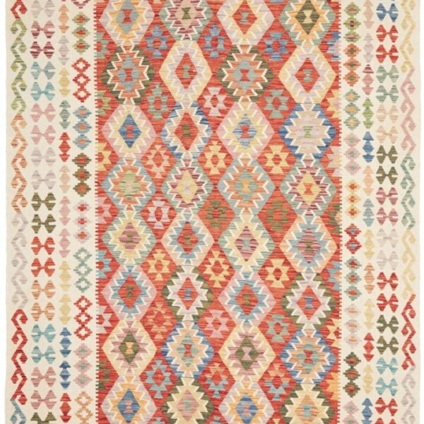 Orientteppich Kelim 209 x 290 cm Schurwolle handgewebt rustikal