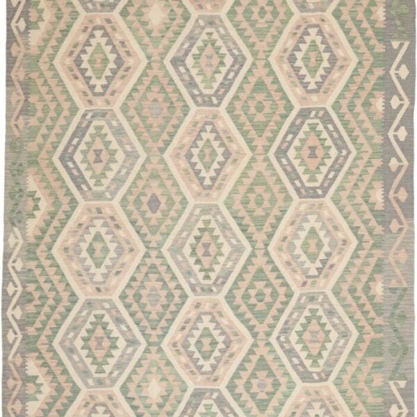 Orientteppich Kelim 210 x 298 cm Schurwolle handgewebt rustikal