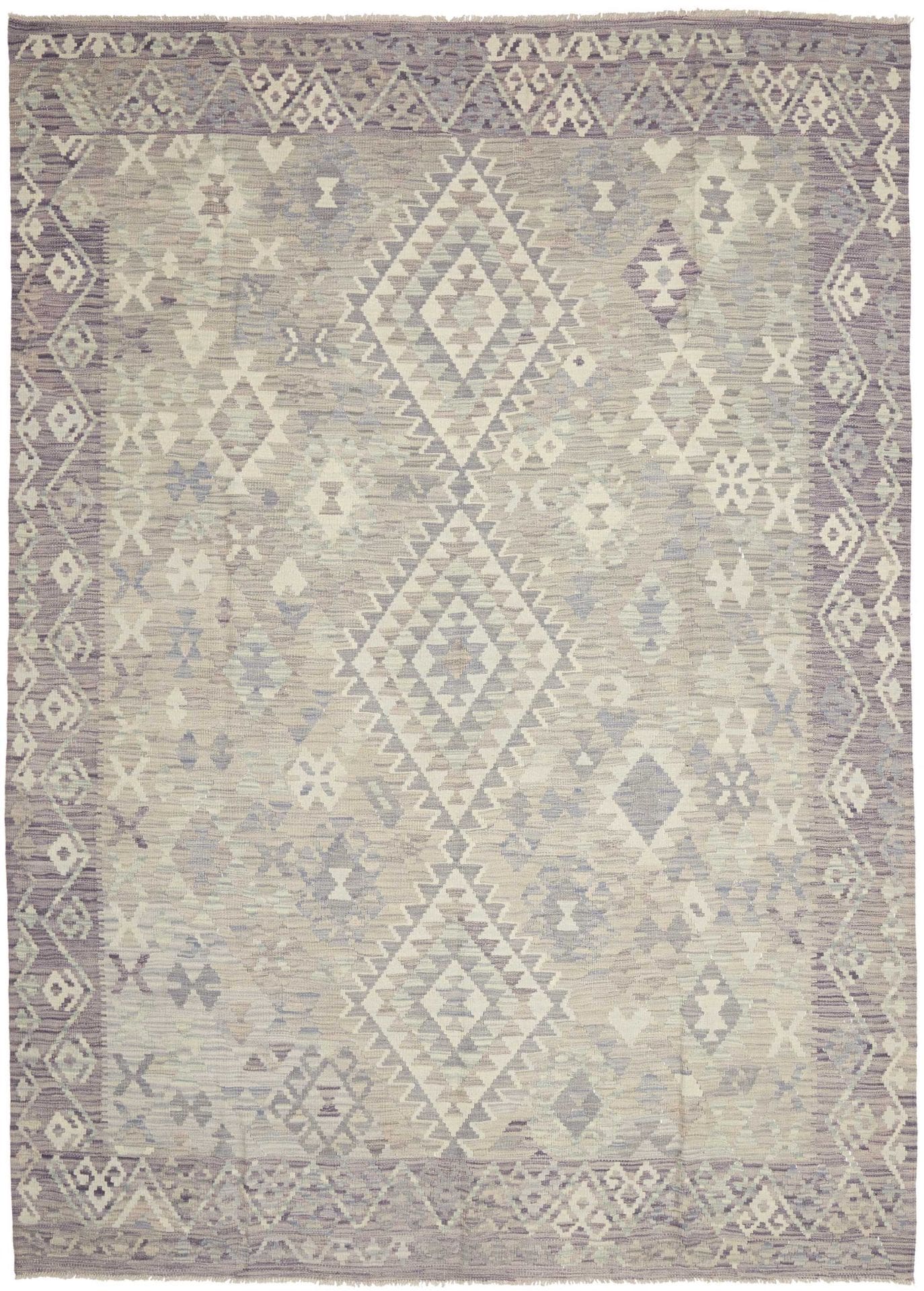 Orientteppich Kelim 211 x 293 cm Schurwolle handgewebt rustikal