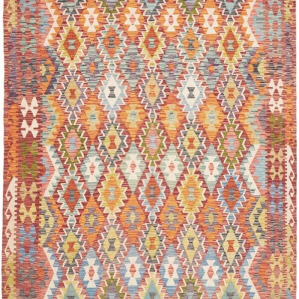 Orientteppich Kelim 211 x 303 cm Schurwolle handgewebt rustikal