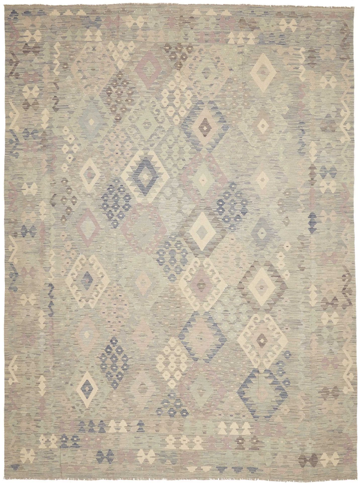 Orientteppich Kelim 257 x 341 cm Schurwolle handgewebt rustikal