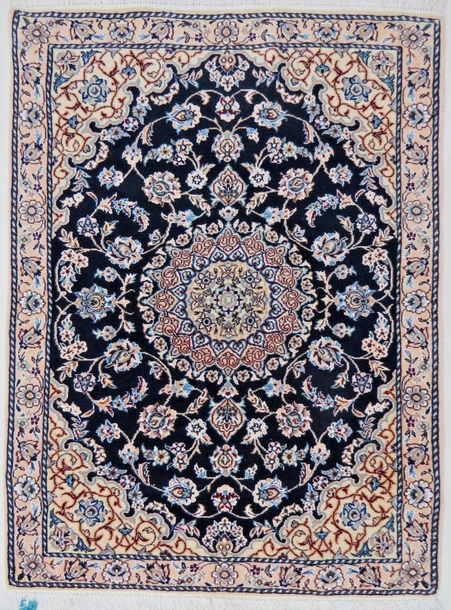 Perserteppich Nain 116 x 88 cm Schurwolle & Seide handgeknüpft neu