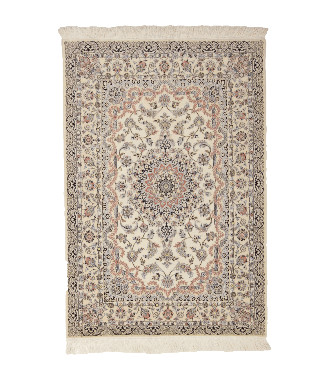 Perserteppich Nain 177 x 120 cm Korkwolle & Seide handgeknüpft edel