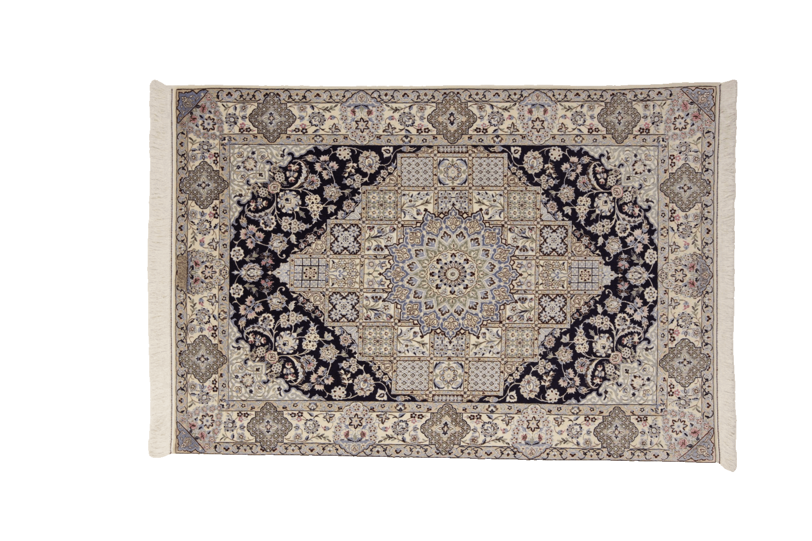 Perserteppich Nain 186 x 128 cm 80% Wolle 20% Seide handgeknüpft