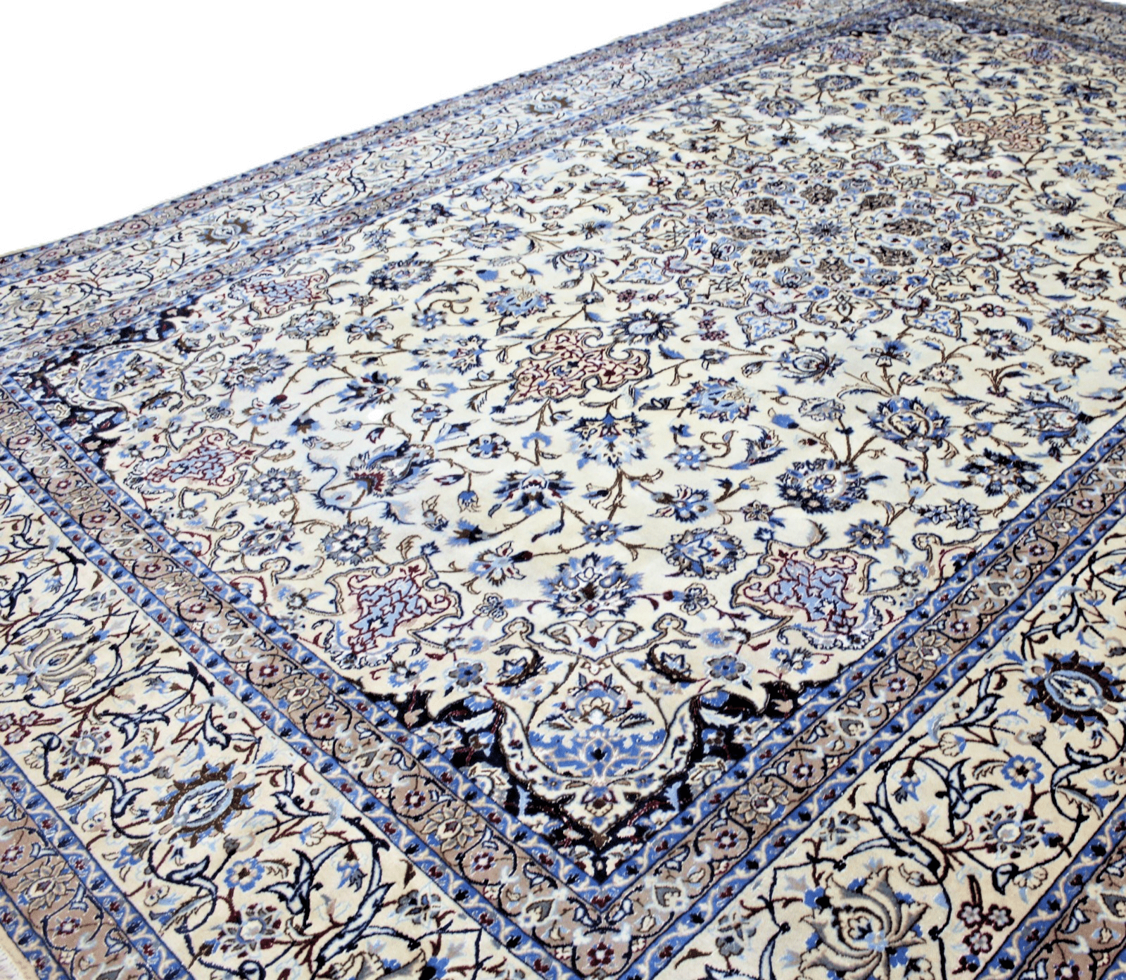 Perserteppich Nain 450 x 305 cm Schurwolle & Seide handgeknüpft exklusiv