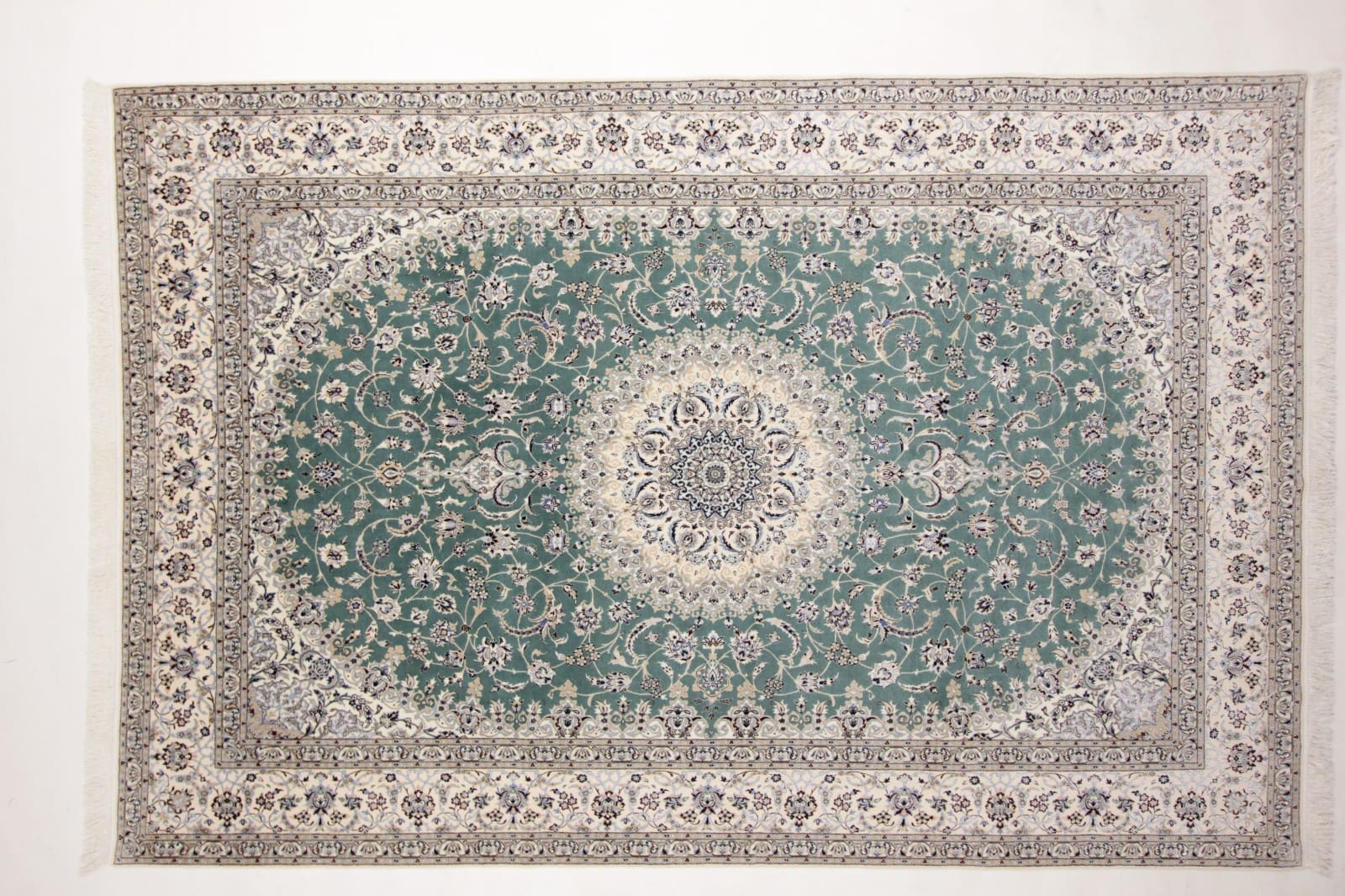 Perserteppich Nain 6 La Habibian signiert 317 x 211 cm Seide handgeknüpft