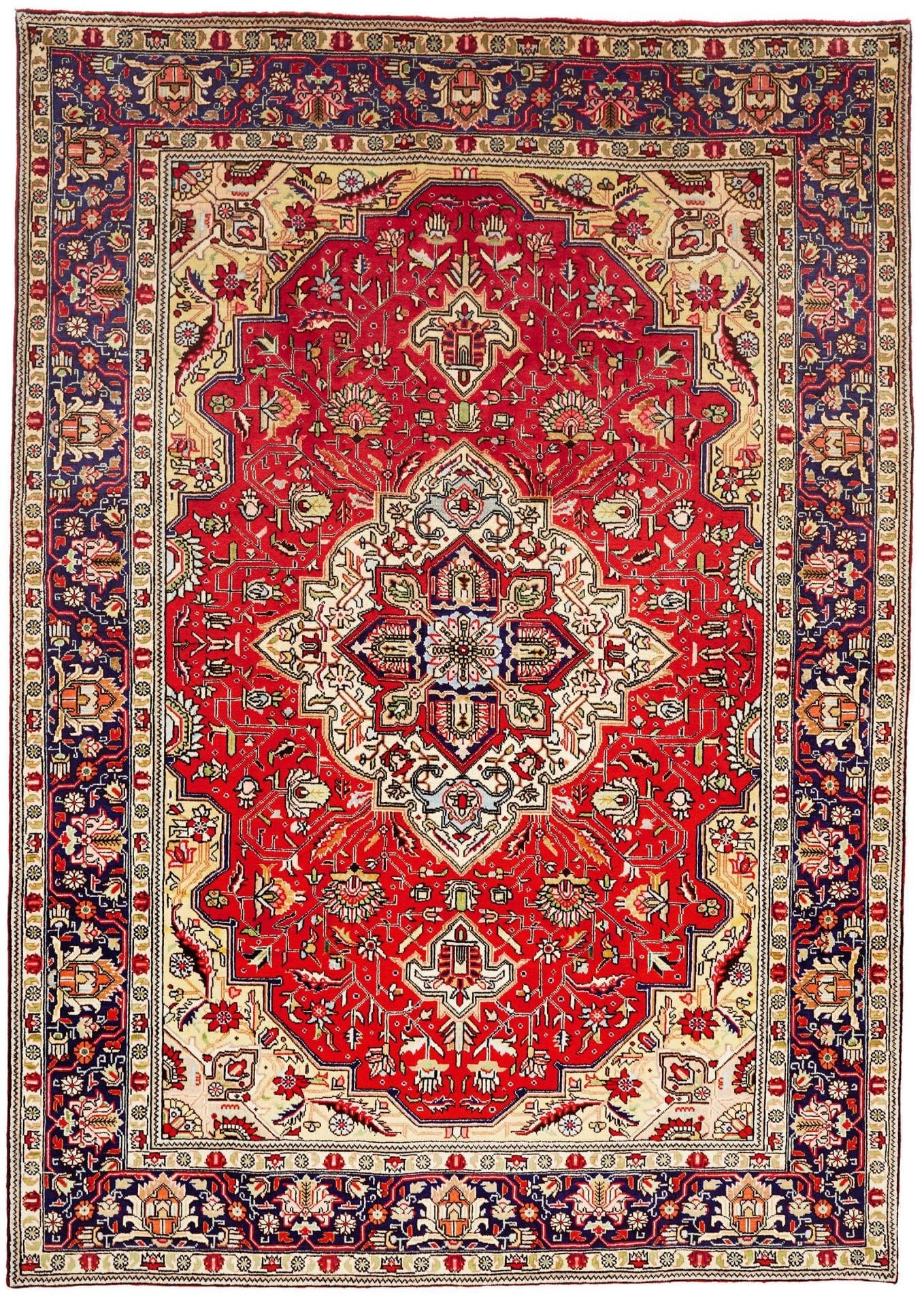 Perserteppich Täbriz 203 x 282 cm Schurwolle handgeknüpft