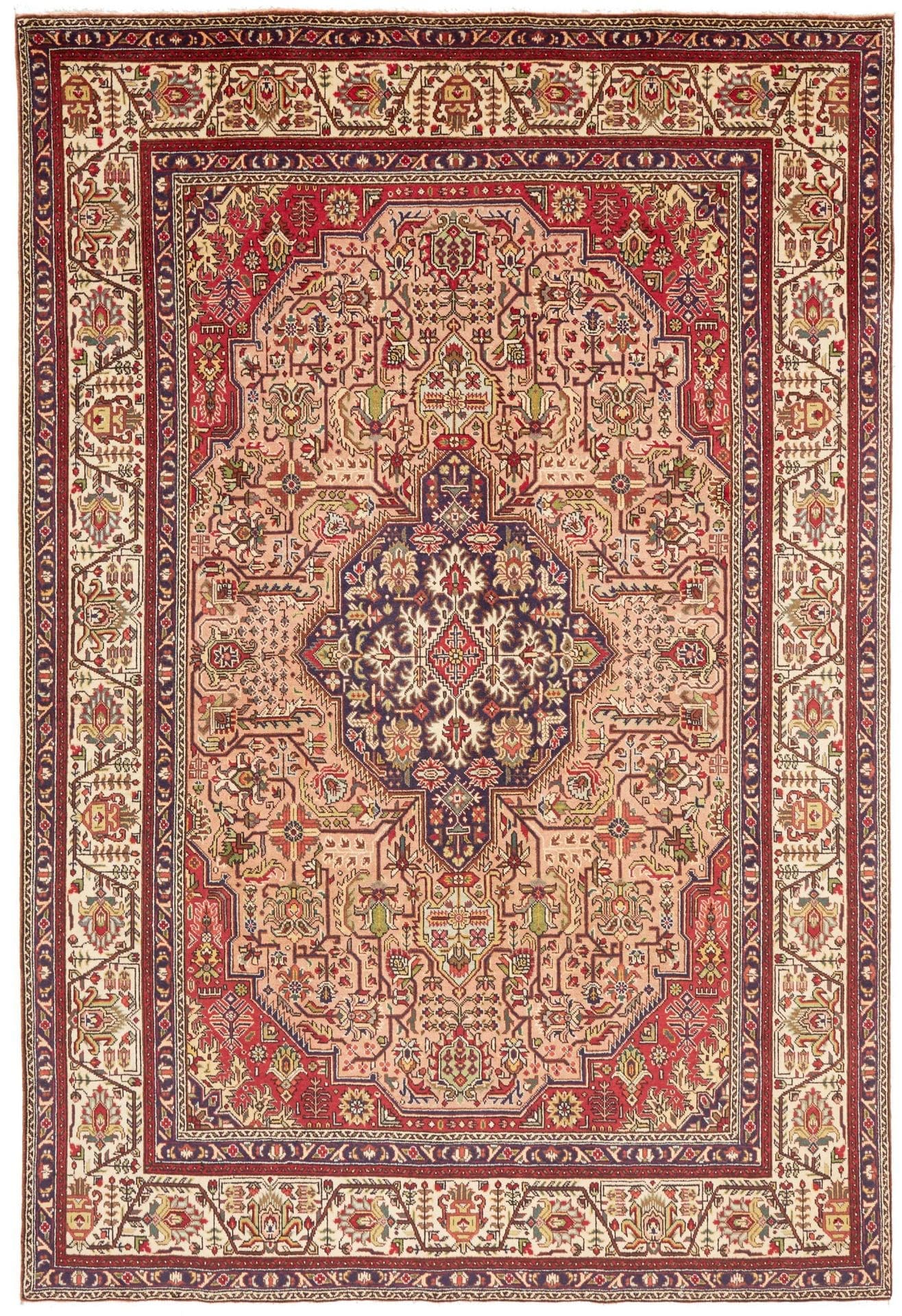 Perserteppich Täbriz 203 x 302 cm Schurwolle handgeknüpft