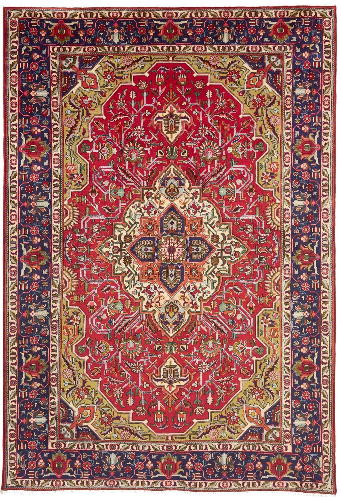 Perserteppich Täbriz 205 x 302 cm Schurwolle handgeknüpft