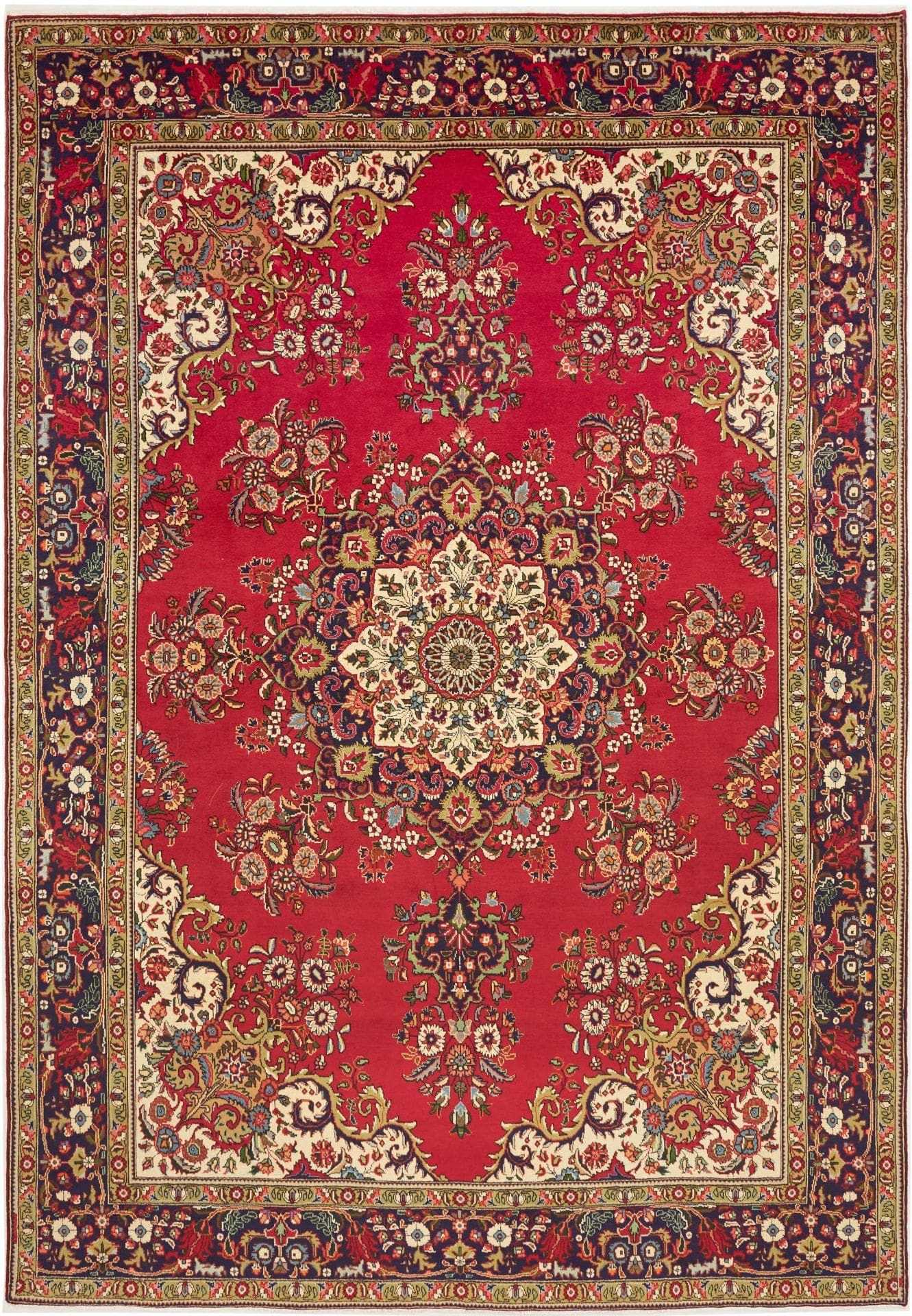 Täbriz Teppich 243 x 348cm, Mahi Design, Schurwolle, handgeknüpft