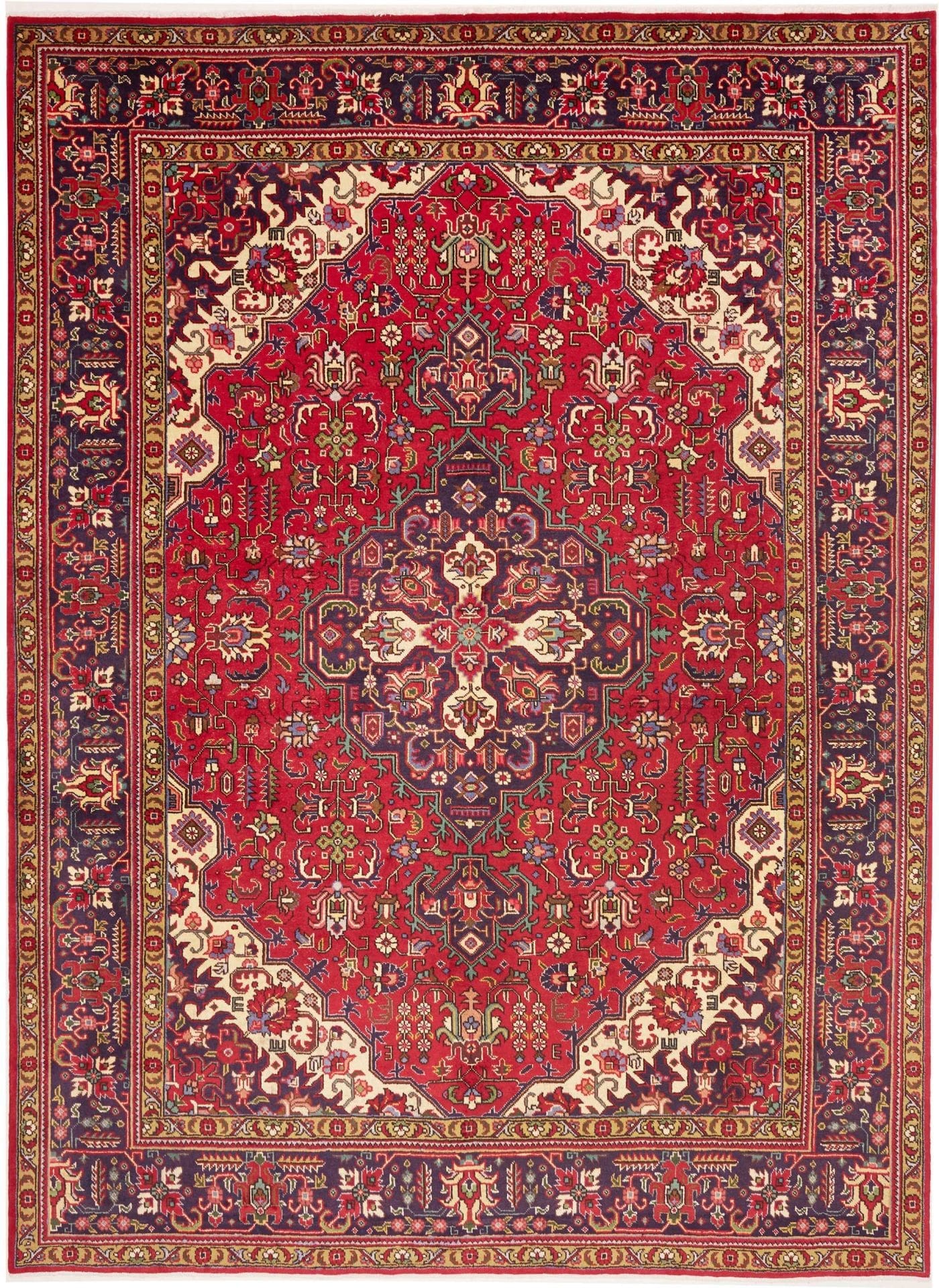 Täbriz Teppich 251 x 342cm, handgeknüpft, Schurwolle, Orientteppich