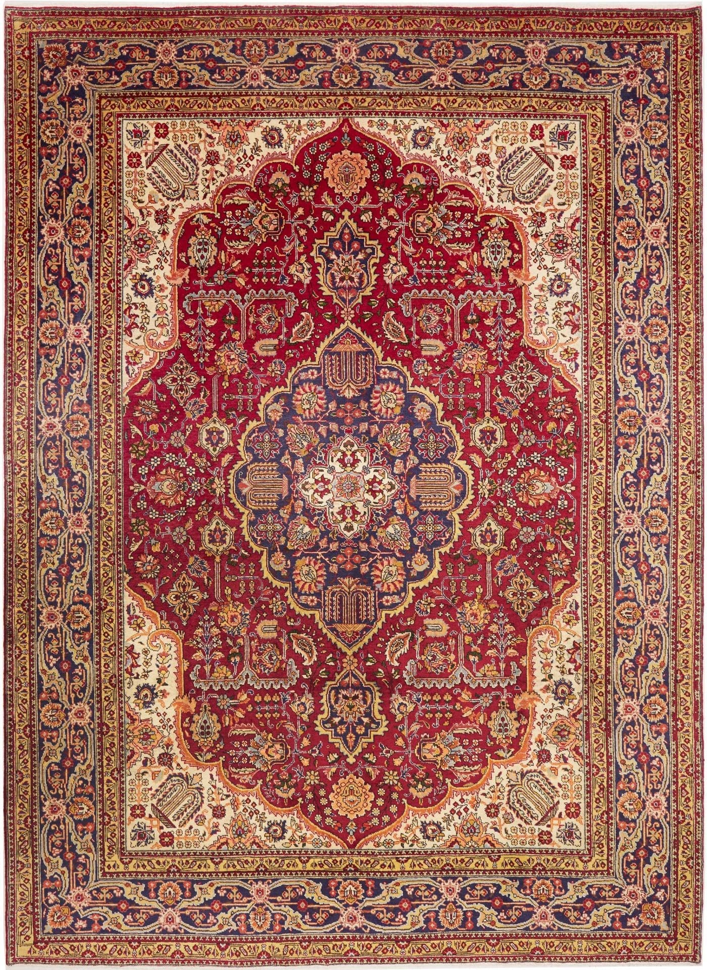 Täbriz Teppich 255 x 345cm, Schurwolle, feine Musterung, handgeknüpft