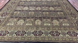 „Großer beigefarbener und goldener Bakhtiari-Orientteppich 9'9''x13'9'' - AT 171“
