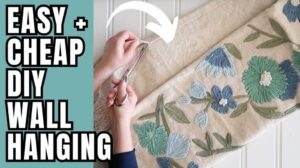 „Ich habe einen Teppich für 18 Dollar in atemberaubende Wandkunst verwandelt!“