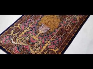 „Nr. 18002 ミルメヒディ工房 最高級 ペルシャ絨毯 Qom クム産 逸品 最新作 この上なき気品のある薔薇ゴールド色の卓越された「美」のかたち 最高級ペルシャ絨毯取り扱い Golestan“