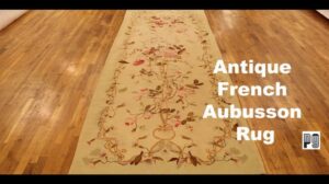 „PGNY Antike Teppiche & Wandteppiche - Artikel #23809 Antiker französischer Aubusson-Teppich 11'1" H x 4'0" B“