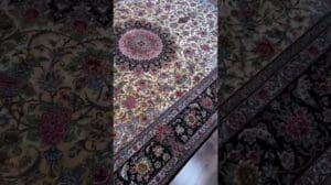 6 Meter handgeknüpfter Seidenteppich Isfahan