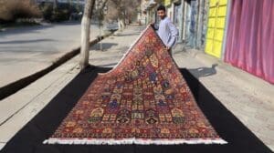 7x10 Bakhtiari Ziegelmuster Tribal-Teppich