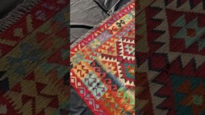 7x10 geometrisches Muster Kilim-Teppich | 2m x 3m