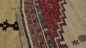 Antiker Gabbeh Persischer Tribal Teppich, Beige mit Geometrischem Medaillon - Teppich & Kilim - 11906