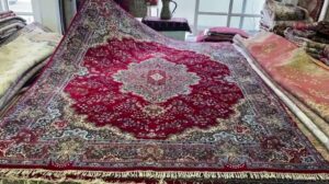 Blumen-Kerman-Teppich, Größe 400×300 cm, traditionelles Muster, Wolle auf Baumwolle, mit Echtheitszertifikat
