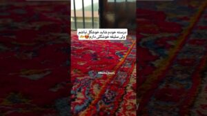 Die Schönheiten der iranischen Handwerkskunst🥰 Wenn ich diesen handgewebten roten Teppich sehe, erinnere ich mich an die alten Häuser😍