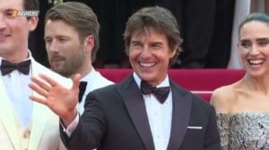 Die Stars auf dem roten Teppich im Festival von Cannes, mit dem Künstler Tom Cruise im Zentrum im Palais des Festivals