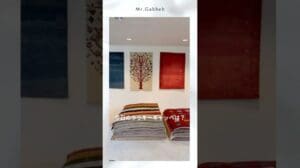 Glücklicher Gabbeh 12/4 #Gabbeh #Nomaden #Kaschgai #Kunst #Innenraum #Teppich