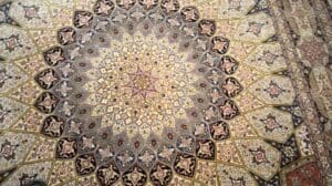 Gonbad Seidenbasis Tabriz Perserteppich 9x12