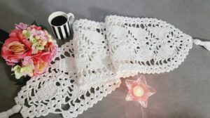 #Häkel-Doppel-Ananas-Tischläufer/-Matte/-Klavierbezug Teil 1