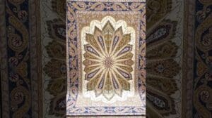 Handgefertigter Seidenteppich ST-19002 4x6 persischer orientalischer Luxus-Teppich handgeknüpft
