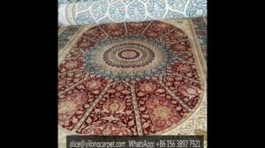 Handgeknüpfte antique traditionelle vier Jahreszeiten handgemachte Seidenteppiche für das Innere des Badezimmers orientalisch