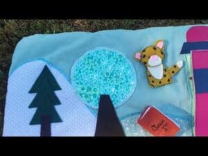 Handgenähtes Geschichtenteppich