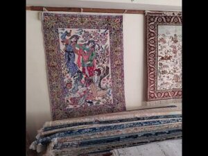 Handgewebter Iranischer Isfahan Teppich (Ömer Hayyam Modell)