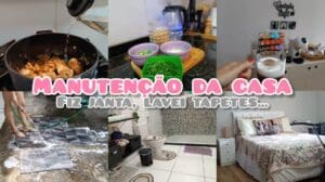 Hauspflege: Bett gemacht/Staubsauger benutzt/Teppiche gewaschen/Hühnereintopf gemacht
