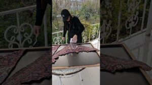 Herstellung eines Kalligrafie-Teppichs