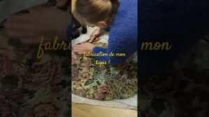 Herstellung meines Teppichs aus Vintage-Stoffresten