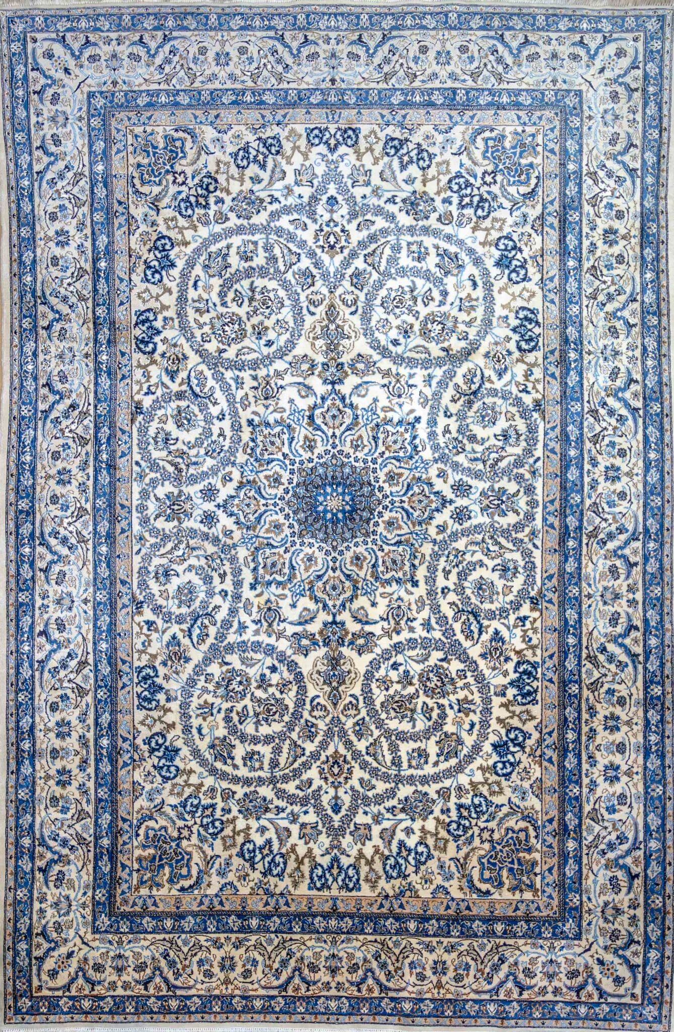 TOP 320×205 cm Nain 9La Vintage Perserteppich | 6,56 m² | 420.000 Knoten/m² | Doppelknüpfung | Wolle | Sammlerzustand | Seltenes Meisterstück W1(#418)