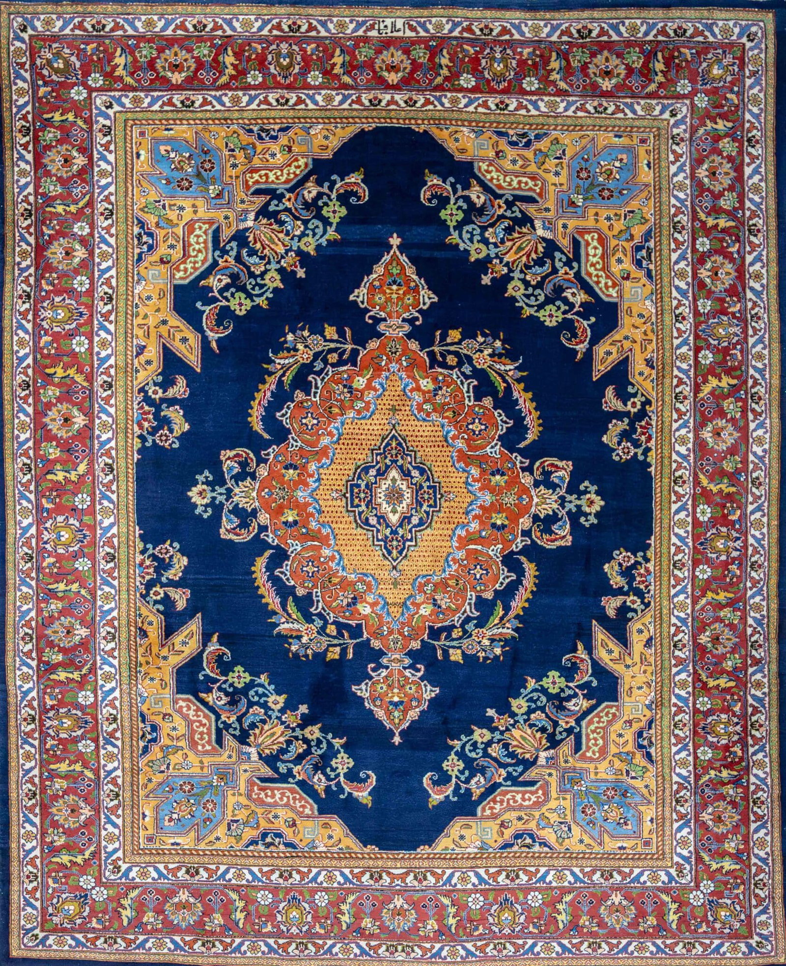 Rarität 334 × 290 cm | Sarough Farahan Historisch | Semiantik Unikat | Extrem Seltene Farben | Signiert „Ala-Baf“ | Top Zustand W1(#426)