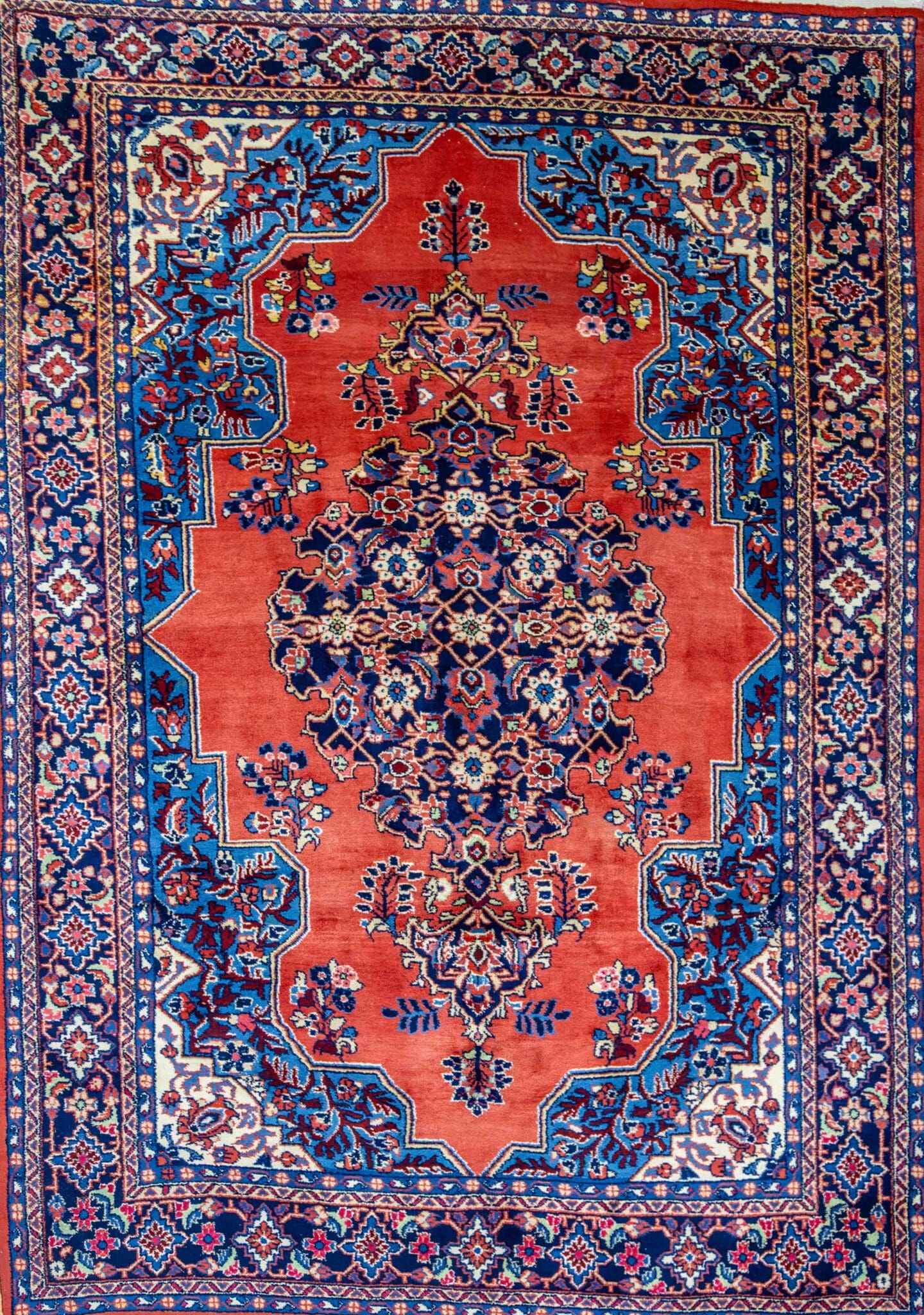 (Verkauft) ORIGINAL 327 × 225 cm | Sarough Farahan Historisch | Semiantik Unikat | Extrem Seltene Farben | Top Zustand W1(#427)