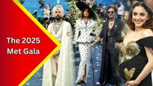 Indische Prominente laufen über den roten Teppich im Metropolitan Museum of Art in New York für die Met Gala 2025...