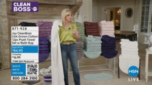 Joy CleanBoss USA Grown Cotton 12-teiliges Plüsch-Handtuch-Set mit...