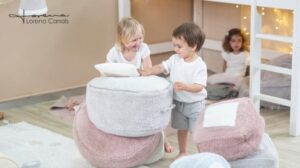Kolekcja dywanów bawełnianych Pijama Party Lorena Canals" auf Deutsch: "Baumwollteppichkollektion Pijama Party von Lorena Canals