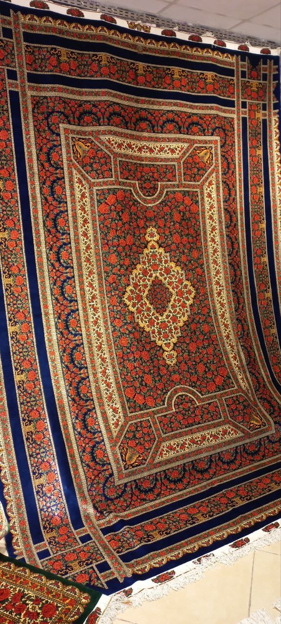 350×250 cm ORIGINAL Rahmani „Rose Blue Edition – Sonderfarbe“ | 8,75 m² | 70 Raj | 10.471.938 Knoten | Meisterwerk – Jahre lange Knüpfzeit | Seide auf Seide