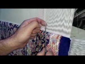 Persische Seidenteppichweberei/ペルシャ絨毯の工程(前半編) 手織り パイル織り