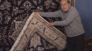 Persischer Nain Teppich aus Wolle und Seide 6'2"x9'
