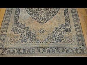 Persischer Tabriz Haji Jalili Teppich aus dem 19. Jahrhundert in Marineblau, Beige, Blassrot, Babyblau, SKU 1313